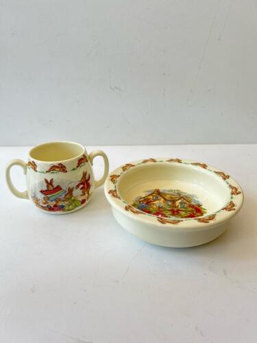 Bunnykins Two-Handled Cup and Bowl Set
