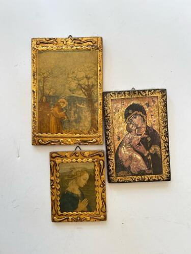 Three Framed Religious Icon Prints