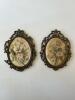 Pair Ornate Oval Floral Wall Plaques