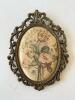 Pair Ornate Oval Floral Wall Plaques - 2