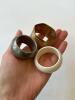 Mixed Metal and Wood Napkin Rings Lot - 6