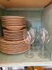Peach Dinnerware and Goblet Lot, Savoir Vivre and Fiesta