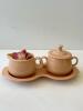 Peach Dinnerware and Goblet Lot, Savoir Vivre and Fiesta - 8