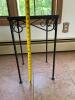 Mosaic Tile Top Metal Accent Table, Leaf and Stone - 4