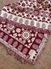 Two Maroon and White Reversible Throw Blankets, Rhode Island and Lion