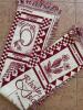 Two Maroon and White Reversible Throw Blankets, Rhode Island and Lion - 3