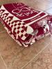 Two Maroon and White Reversible Throw Blankets, Rhode Island and Lion - 7