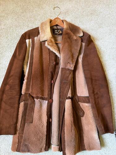Robert Lewis Shearling Coat Brown Size 40