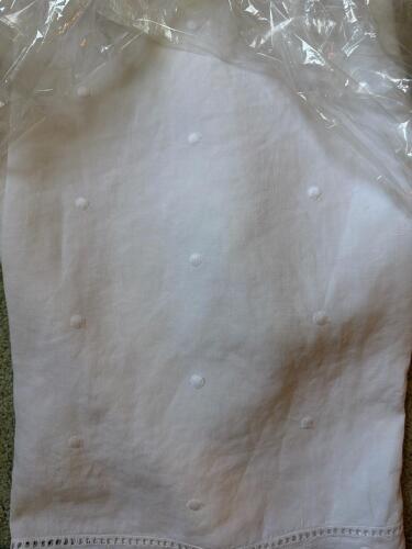 White Cotton Swiss Dot Tablecloth