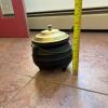 Cast Iron Hearth Pot with Brass-Tone Lid and Removable Insert - 6