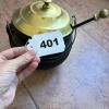 Cast Iron Hearth Pot with Brass-Tone Lid and Removable Insert - 7