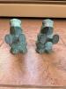Pair of Cast Metal Frog Bookends - 2