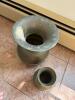 Pair of Brass Tone Metal Decorative Vases - 2