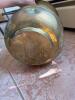 Pair of Brass Tone Metal Decorative Vases - 4