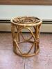 Pair of Woven Rattan Round Stools - 2
