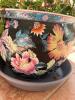 Chinese Floral Ceramic Planter with Live Plant - 3
