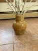 Ceramic Textured Vase with White Decorative Branches - 2