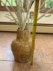 Ceramic Textured Vase with White Decorative Branches - 6