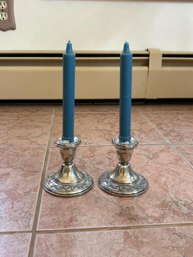Pair of Gorham Sterling 1129 Candle Holders