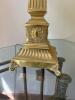 Neoclassical Style Brass Tone Table Lamp with Fabric Shade - 5