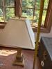 Neoclassical Style Brass Tone Table Lamp with Fabric Shade - 8