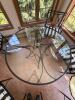 Wrought Iron Glass Top Table with Five Chairs - 3