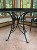 Wrought Iron Glass Top Table with Five Chairs - 5