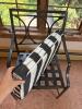 Wrought Iron Glass Top Table with Five Chairs - 12