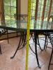 Wrought Iron Glass Top Table with Five Chairs - 19