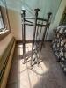 Glass Console Table with Wrought Iron Style Base - 4