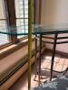 Glass Console Table with Wrought Iron Style Base - 10
