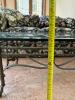 Glass Top Coffee Table with Wrought Iron Style Base - 9