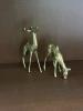 Pair of Brass Deer Figurines