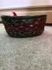 Basket of Flocked Christmas Santa Ornaments and Pencil Toppers - 2