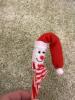 Basket of Flocked Christmas Santa Ornaments and Pencil Toppers - 9