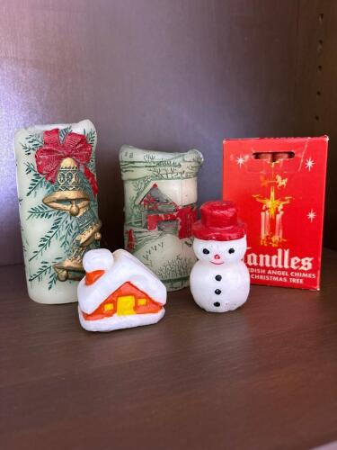 Vintage Holiday Candles Assortment