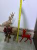 Paper Mache and Flocked Reindeer Figures - Set of Two - 10