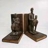 Pair of Don Quijote de la Mancha Carved Wood Bookends