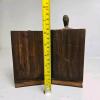 Pair of Don Quijote de la Mancha Carved Wood Bookends - 2