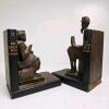 Pair of Don Quijote de la Mancha Carved Wood Bookends - 4