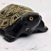 Carved Stone Tortoise and Small Clay Oil Lamp - 4