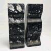 Pair of Black Marble Bookends - 2