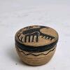 Small Lidded Wooden Trinket Box with Bird Motif - 2