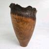 Coast Live Oak Natural Edge Wooden Vase, Signed Jacques Blumer