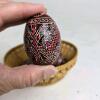 Three Decorated Eggs in Woven Basket - 2