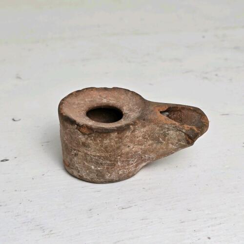 Antique Terracotta Oil Lamp