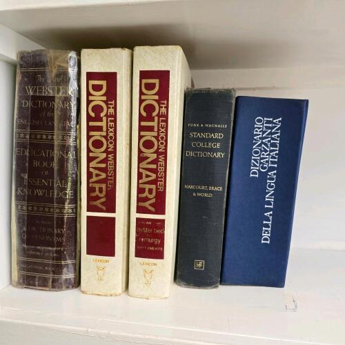 Vintage Dictionaries: Webster, Lexicon, Garzanti