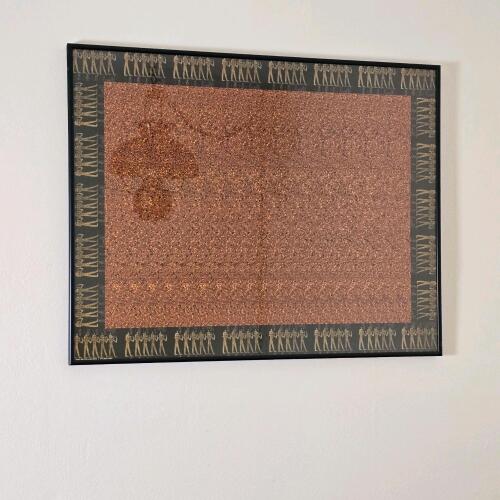 Peter Van Ben 1993 Framed Egyptian Theme Poster, 29"x22"