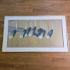 Cranes in Japanese Screen Style Wall Art, 40"x23"