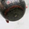 Decorated Metal Bowl with Black and Red Design - 5